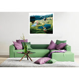 Malen nach Zahlen Ballonflug über Berge Seen und Wiesen