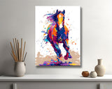 Malen nach Zahlen Ein Pferd in Regenbogenfarben