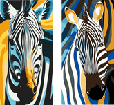 Malen nach Zahlen Zebra tier