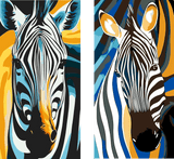 Malen nach Zahlen Zebra tier