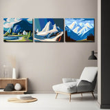 Malen nach Zahlen Landschaft Gletscher Berglandschaft