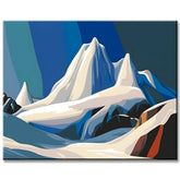 Malen nach Zahlen Berge Gletscher