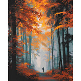 Malen nach Zahlen Herbst Allee