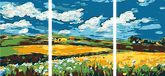 Malen nach Zahlen Landschaft Idylle - 3-teilig (Triptychon)