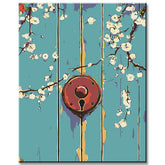 Malen nach Zahlen Türschloss Vogel