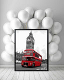 Malen nach Zahlen London Bus Big Ben