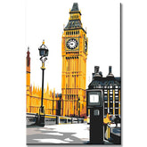 Malen nach Zahlen London Telefonzelle Big Ben