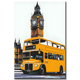 Malen nach Zahlen London Gelber Bus Big Ben