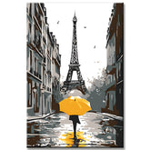 Malen nach Zahlen Paris Eiffelturm Regenschirm