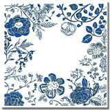 Malen nach Zahlen Pflanzen blau weiss