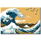 Malen nach Zahlen Wellen Vogelschwarm