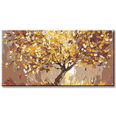 Malen nach Zahlen goldgelb Baum