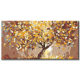 Malen nach Zahlen goldgelb Baum