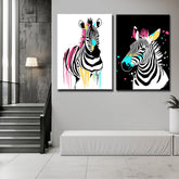 Malen nach Zahlen Zebra Kleckse Zebra Kleckse weiß