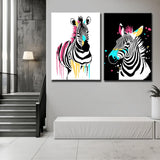 Malen nach Zahlen Zebra Kleckse Zebra Kleckse weiß