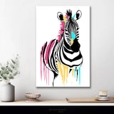 Malen nach Zahlen Tiere Zebra Kleckse weiß