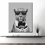 Malen nach Zahlen Cool Leopard schwarz weiss