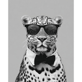 Malen nach Zahlen Cool Leopard schwarz weiss