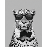 Malen nach Zahlen Cool Leopard schwarz weiss