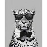 Malen nach Zahlen Cool Leopard schwarz weiss
