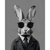 Malen nach Zahlen Hase cool