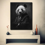 Malen nach Zahlen Panda schwarz weiss