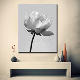 Malen nach Zahlen Blume schwarz weiss