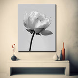 Malen nach Zahlen Blume schwarz weiss