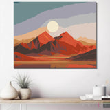 Malen nach Zahlen Berge Wüste