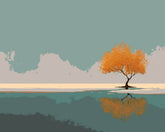 Malen nach Zahlen rosa See