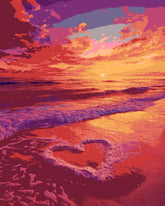 Malen nach Zahlen rosa See