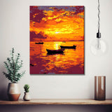 Malen nach Zahlen Segeltörn Sonnenuntergang