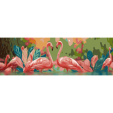 Malen nach Zahlen Flamingo Familie
