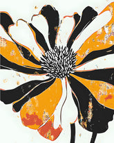 Malen nach Zahlen Moderne Kunst Blume III