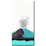 Malen nach Zahlen Vulkan Ausbruch