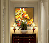 Malen nach Zahlen Pferde mit Bändern