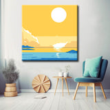 Malen nach Zahlen gelber Himmel