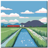 Malen nach Zahlen Bahndamm