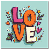 Malen nach Zahlen Moderne Kunst LOVE