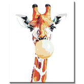 Malen nach Zahlen Kaugummi Giraffe
