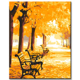 Malen nach Zahlen Goldener Herbst Park