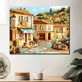 Malen nach Zahlen Frankreich Dorf