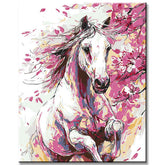 Malen nach Zahlen Pferd im Blütenrausch