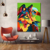 Malen nach Zahlen Wolf und Falke