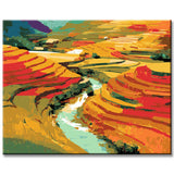 Malen nach Zahlen Landschaft Felder