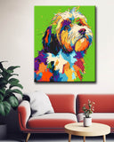 Malen nach Zahlen Bunte Tierwelt Hund Portrait