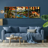 Malen nach Zahlen Tryptichon pano-001-3t