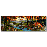 Malen nach Zahlen Panorama Waldlichtung Tiffany Stil