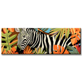 Malen nach Zahlen Panorama Zebra im Blumenfeld II