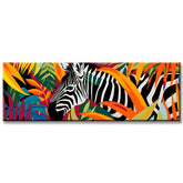 Malen nach Zahlen Panorama Zebra Bunte Blumen